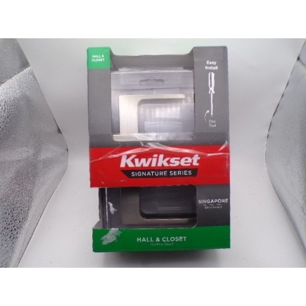 Kwikset Signature Series Singapore Hall and Closet‎ Door Lever Satin Nickel